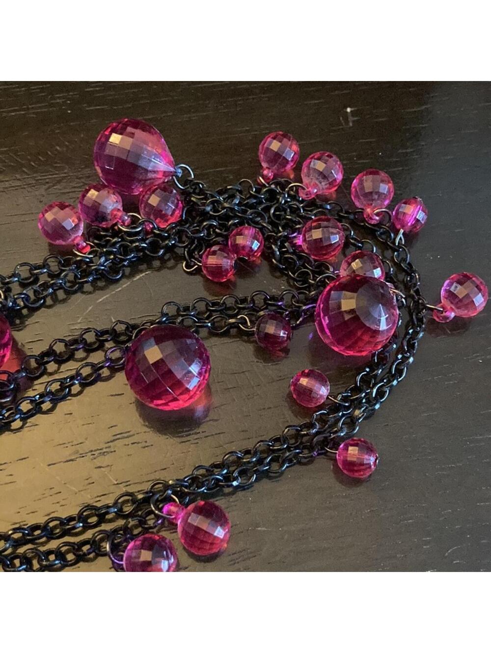 Fun pink bauble necklace
